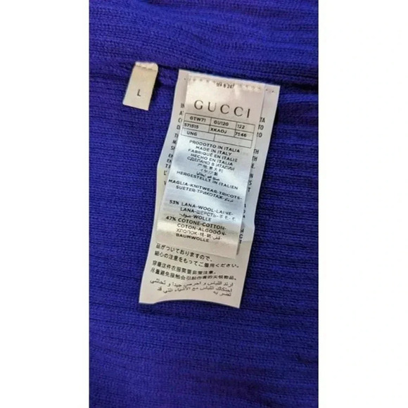 NWT Gucci Men's Wool Multi Striped Turtleneck Sweater Size L (MSRP $980) - Picture 7 of 9